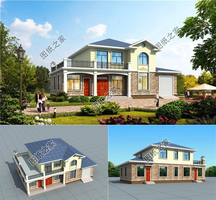 農(nóng)村磚混二層別墅設(shè)計(jì)圖，普通易建，農(nóng)村施工就選它