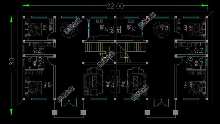 農(nóng)村兄弟雙拼戶型圖，親兄弟這樣建房，省時(shí)省力又省錢