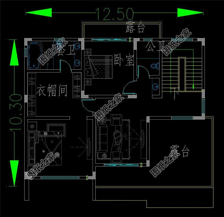 獨(dú)棟三層別墅設(shè)計(jì)圖，超大落地窗美觀大氣，圖紙快快收藏好