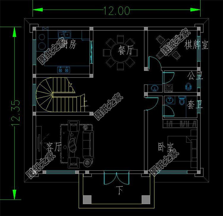 獨(dú)棟三層別墅設(shè)計(jì)圖，超大落地窗美觀大氣，圖紙快快收藏好