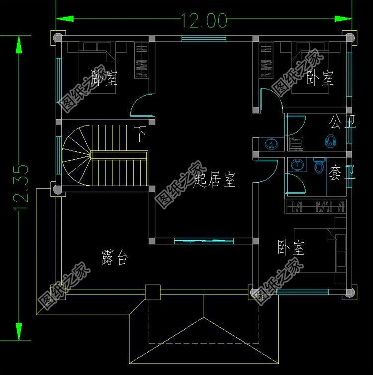 獨(dú)棟三層別墅設(shè)計(jì)圖，超大落地窗美觀大氣，圖紙快快收藏好