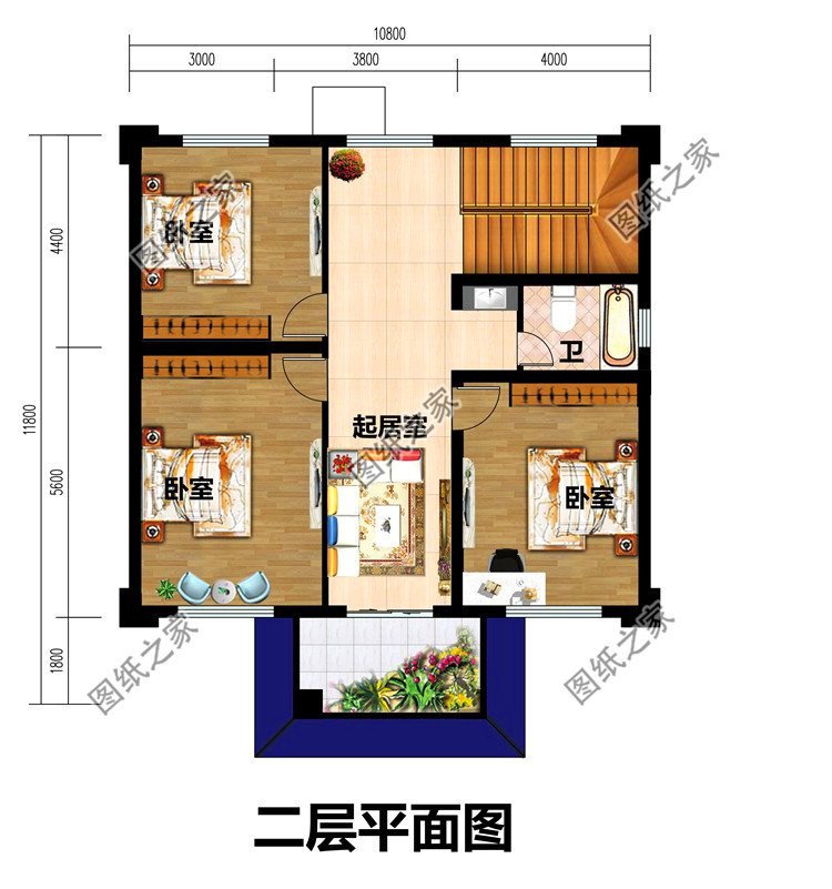 小戶型二層別墅設(shè)計(jì)圖，小戶型也有大幸福，農(nóng)村建房非他莫屬