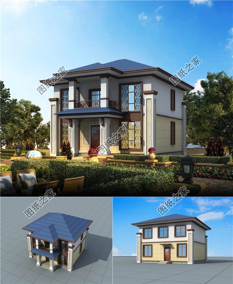 小戶型二層別墅設(shè)計(jì)圖，小戶型也有大幸福，農(nóng)村建房非他莫屬