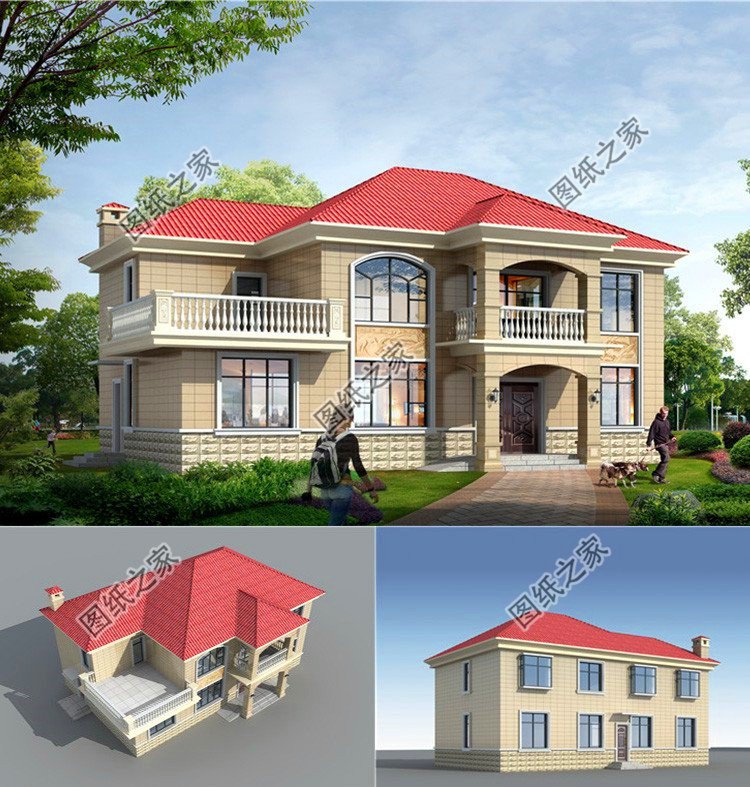 主體造價(jià)25萬(wàn)左右二層別墅設(shè)計(jì)圖，款款亮眼，看完心動(dòng)了