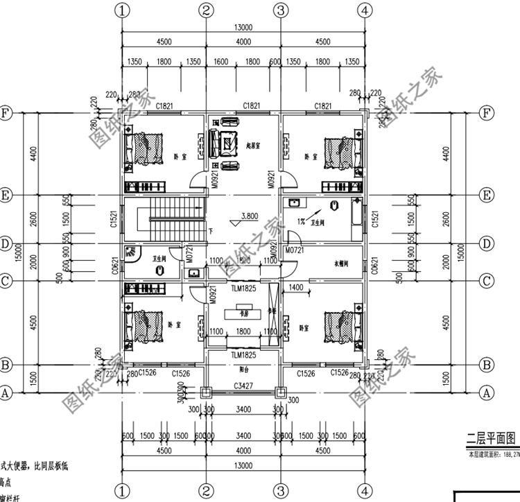開間13米二層樓房設計圖，快來看看是不是你喜歡的戶型，完成兒時的夢
