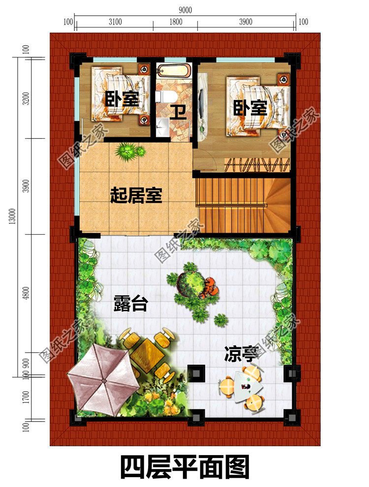 小面寬四層別墅設(shè)計(jì)圖，小戶(hù)型蓋起來(lái)毫不遜色，有顏值有檔次