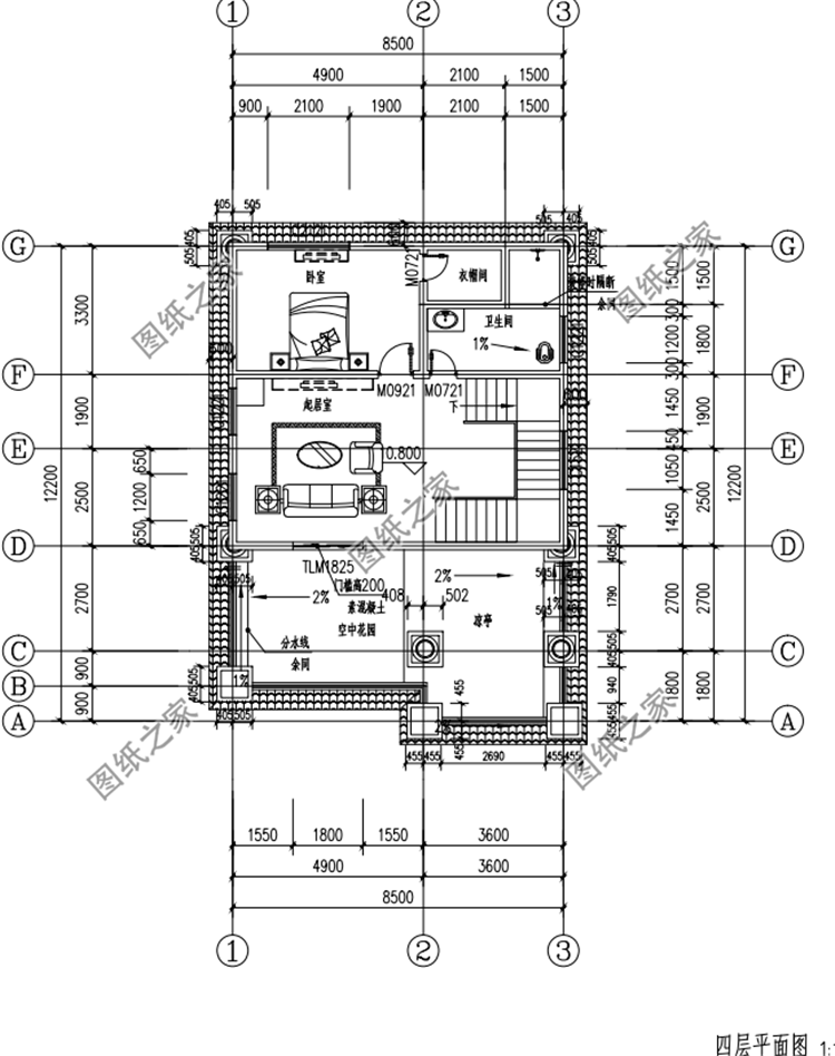 小面寬四層別墅設(shè)計(jì)圖，小戶(hù)型蓋起來(lái)毫不遜色，有顏值有檔次