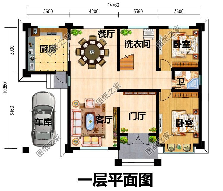 農(nóng)村帶車庫二層樓房設(shè)計(jì)圖，在農(nóng)村還是二層帶車庫最受歡迎，不少農(nóng)村朋友都想建