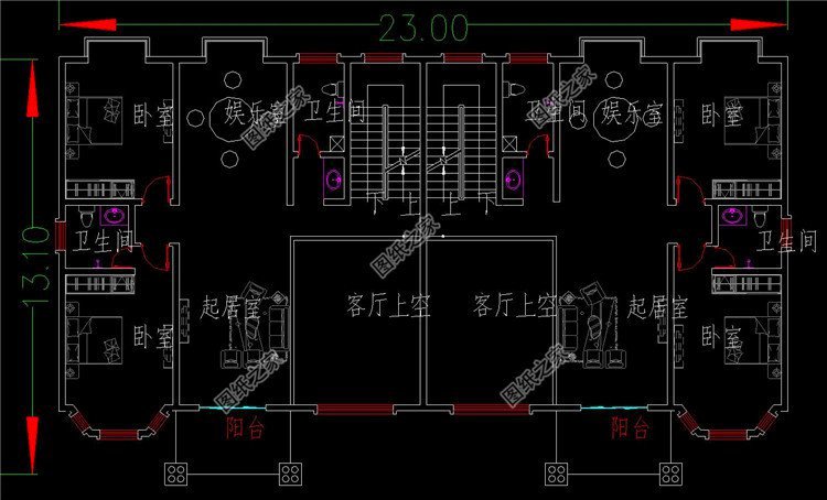 農(nóng)村雙拼三層自建房設(shè)計圖，兄弟倆娶親又不想隔太遠(yuǎn)，這三套別墅絕對值得