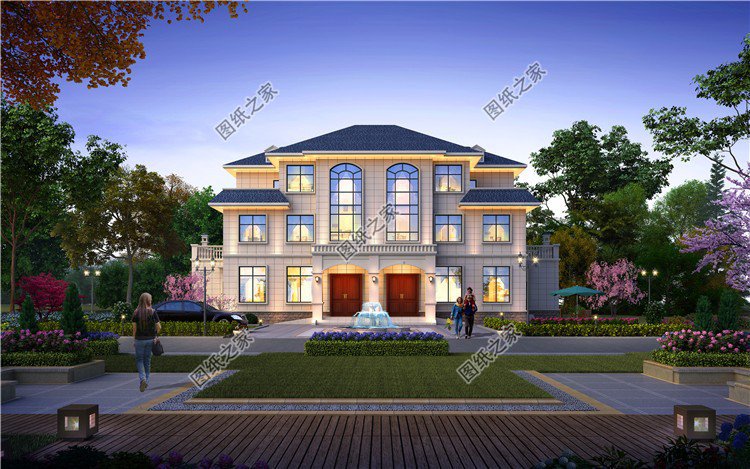 農(nóng)村雙拼三層自建房設(shè)計圖，兄弟倆娶親又不想隔太遠(yuǎn)，這三套別墅絕對值得