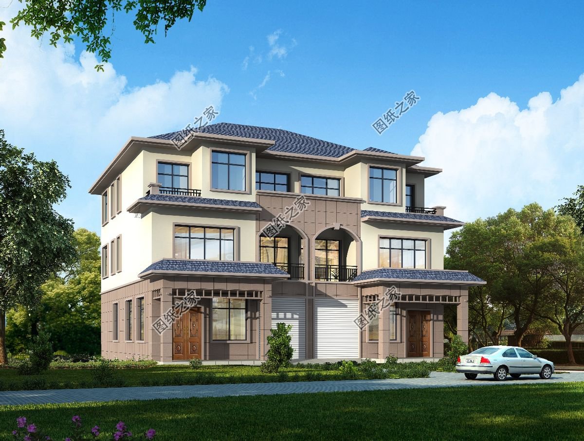 個(gè)戶110平米左右的雙拼別墅圖，你還和兄弟等什么呢？