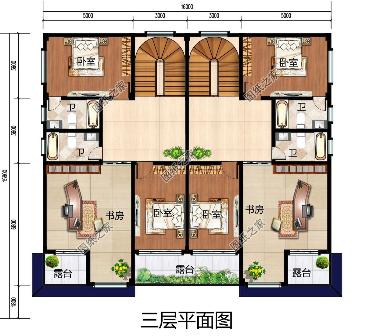 個(gè)戶110平米左右的雙拼別墅圖，你還和兄弟等什么呢？