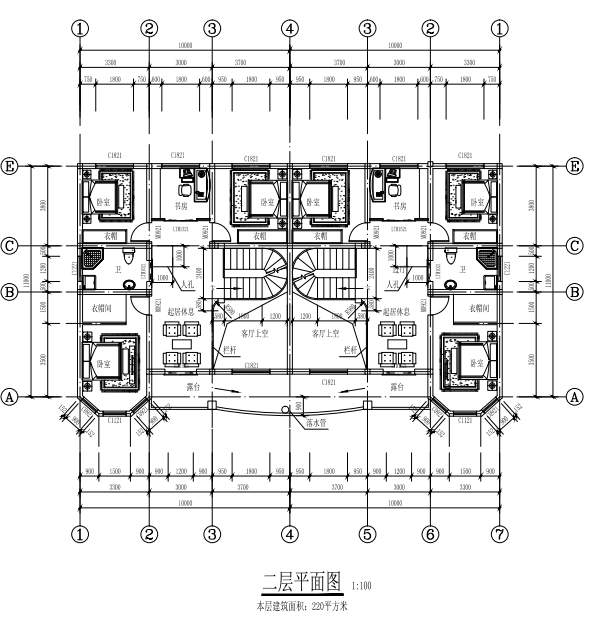 個(gè)戶110平米左右的雙拼別墅圖，你還和兄弟等什么呢？