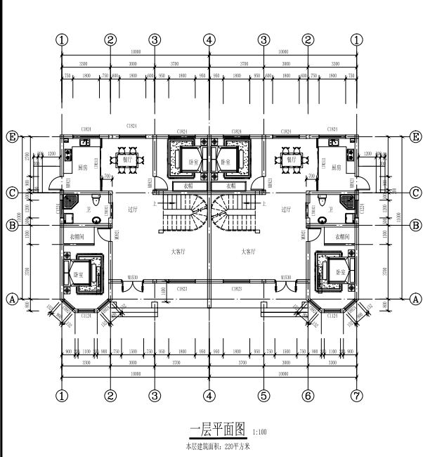 個(gè)戶110平米左右的雙拼別墅圖，你還和兄弟等什么呢？