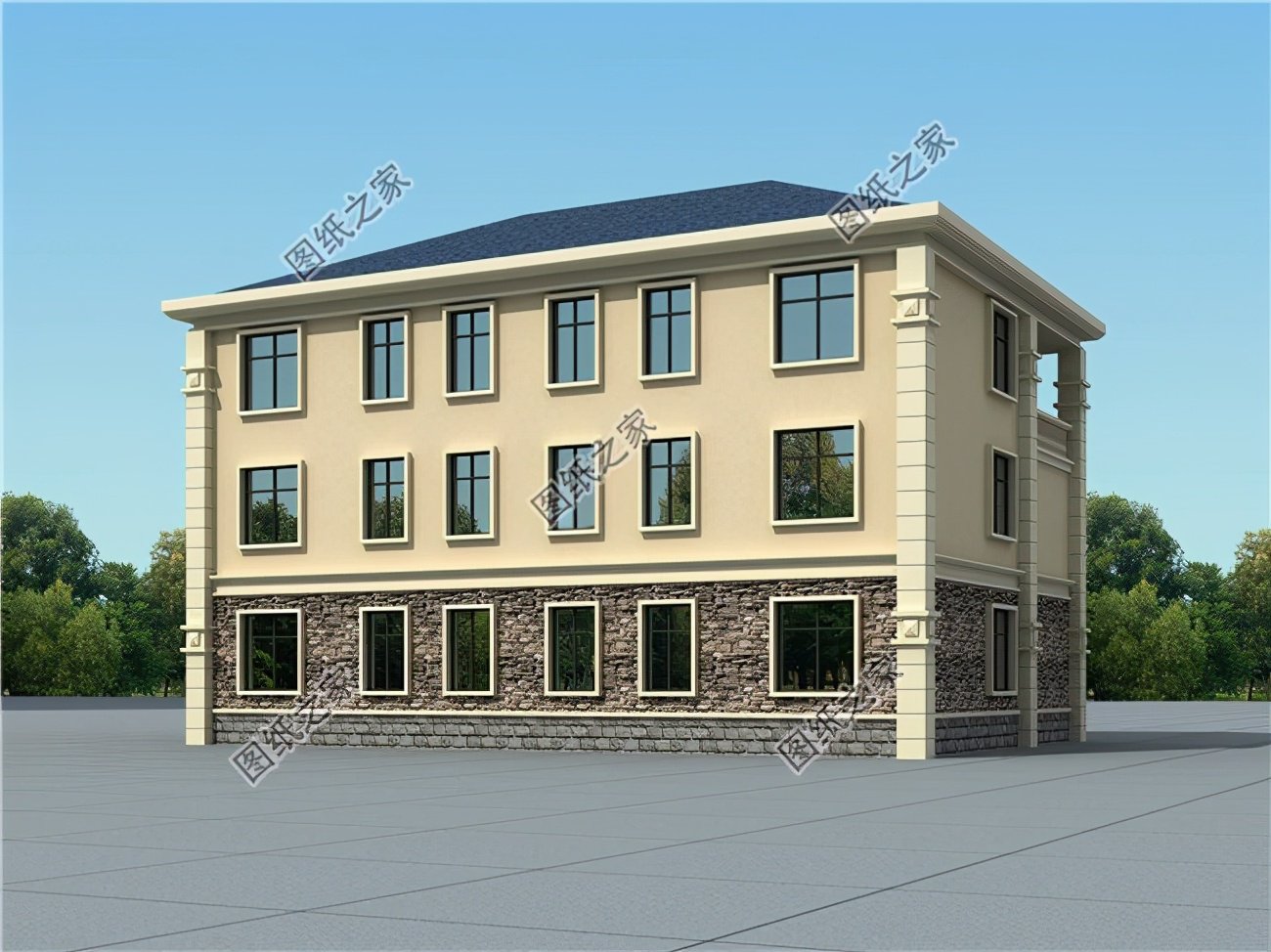 個(gè)戶110平米左右的雙拼別墅圖，你還和兄弟等什么呢？