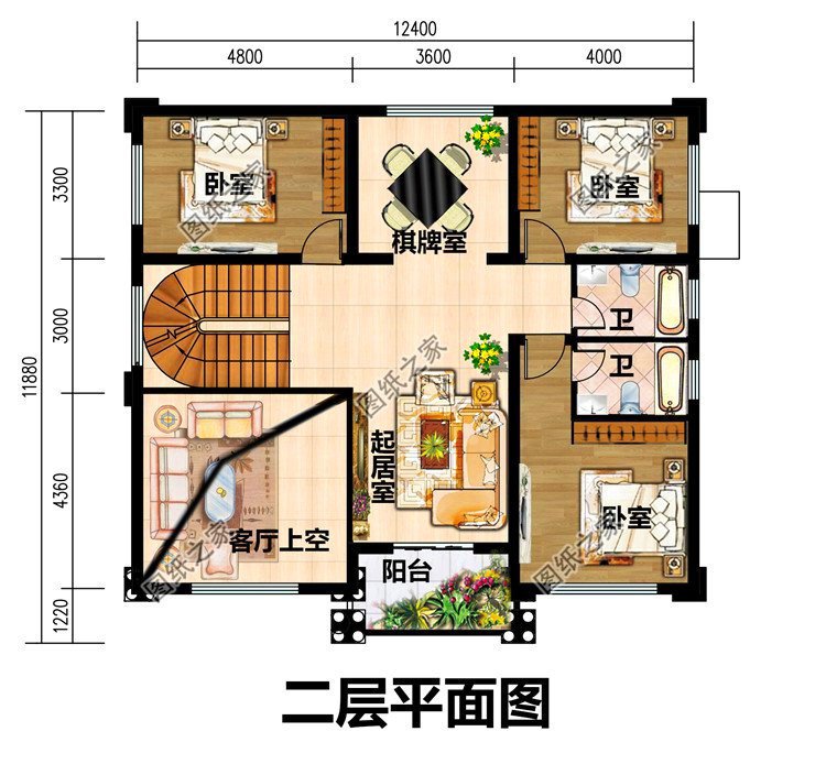 帶地下室三層自建房設(shè)計(jì)圖，地下室功能多，一般人都不敢點(diǎn)進(jìn)來看