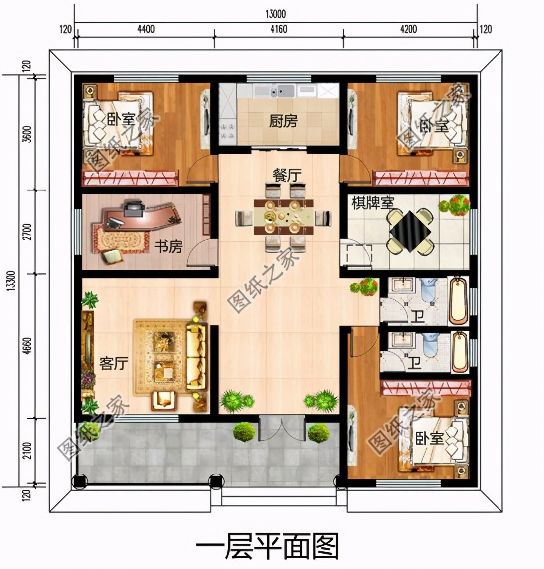 簡(jiǎn)單的農(nóng)村平房設(shè)計(jì)圖，可比肩城市樓房，簡(jiǎn)單、舒適又省錢(qián)