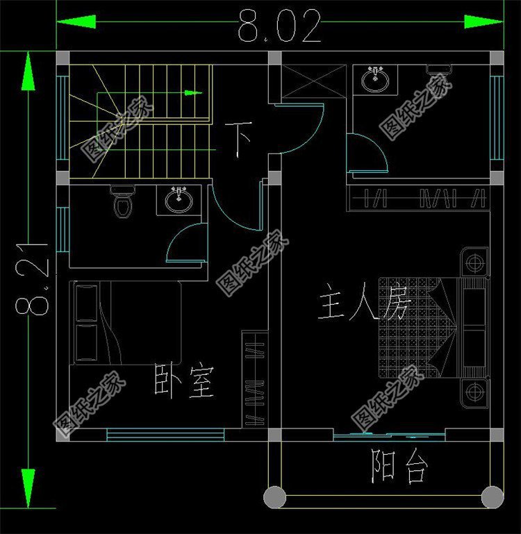 開間設(shè)計8米寬的自建房，雖然不大，建成也好看