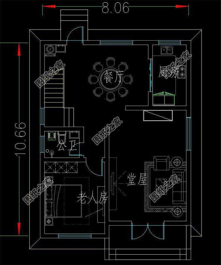 開間設(shè)計8米寬的自建房，雖然不大，建成也好看