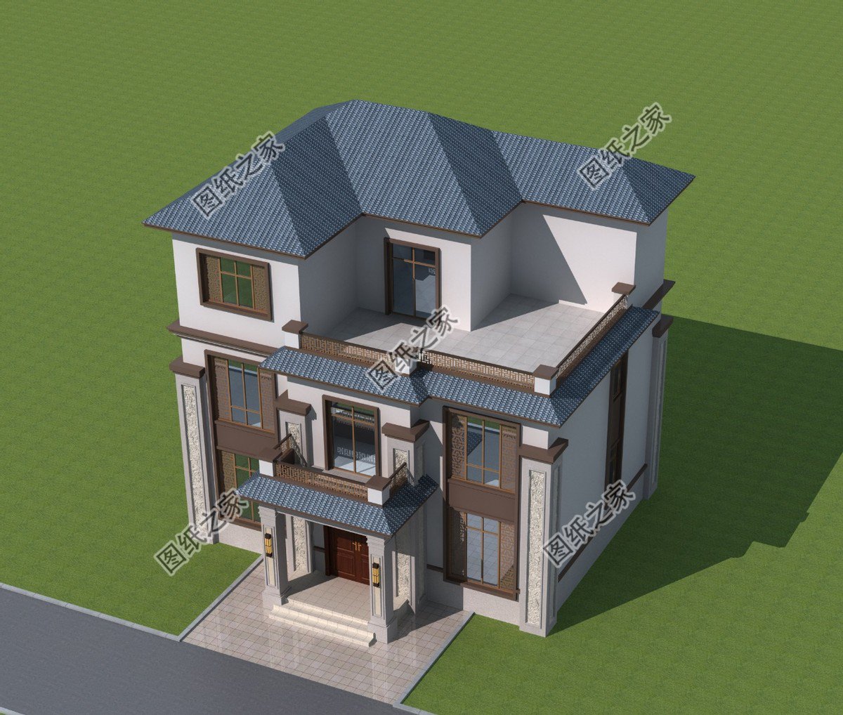 新中式三層別墅，農(nóng)村推薦的戶(hù)型設(shè)計(jì)，可以給家里人分享看看