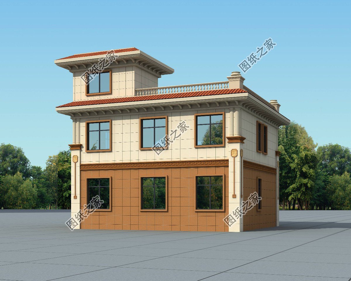 農(nóng)村小別墅120平方二層半，適合你家的面積嗎？趕緊回家建吧