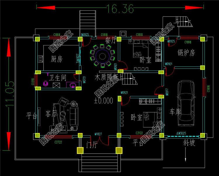 帶車庫二層別墅設計圖，第三套25萬就能建，實用省錢非常劃算