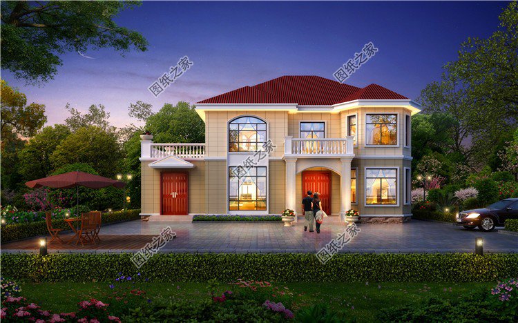 現(xiàn)代風二層別墅設(shè)計圖，建一棟用來結(jié)婚正合適，布局超贊