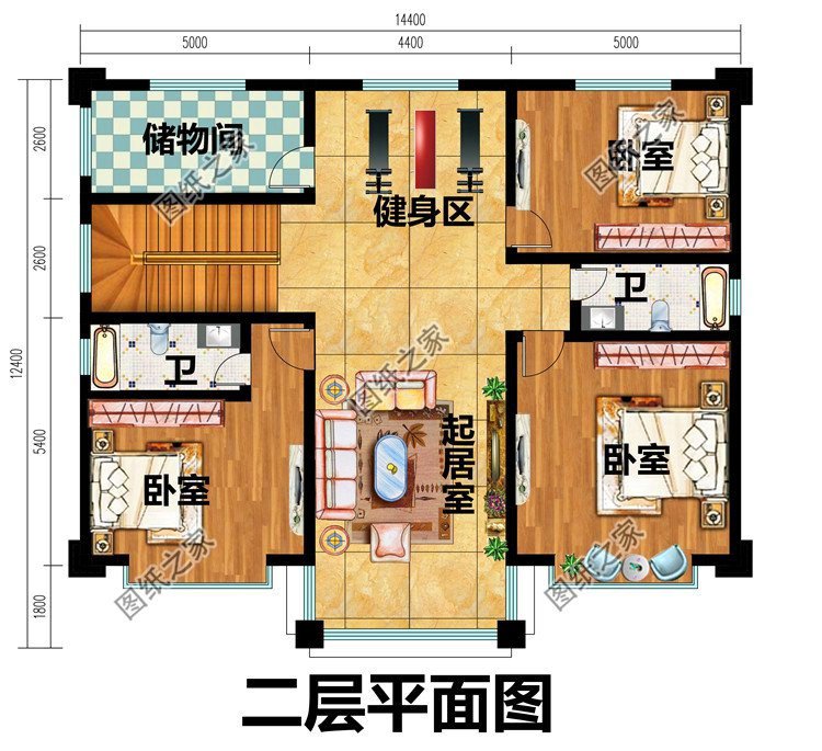 150平大戶型二層自建房設(shè)計(jì)圖，這么大占地足夠了，選其中一款去建房吧