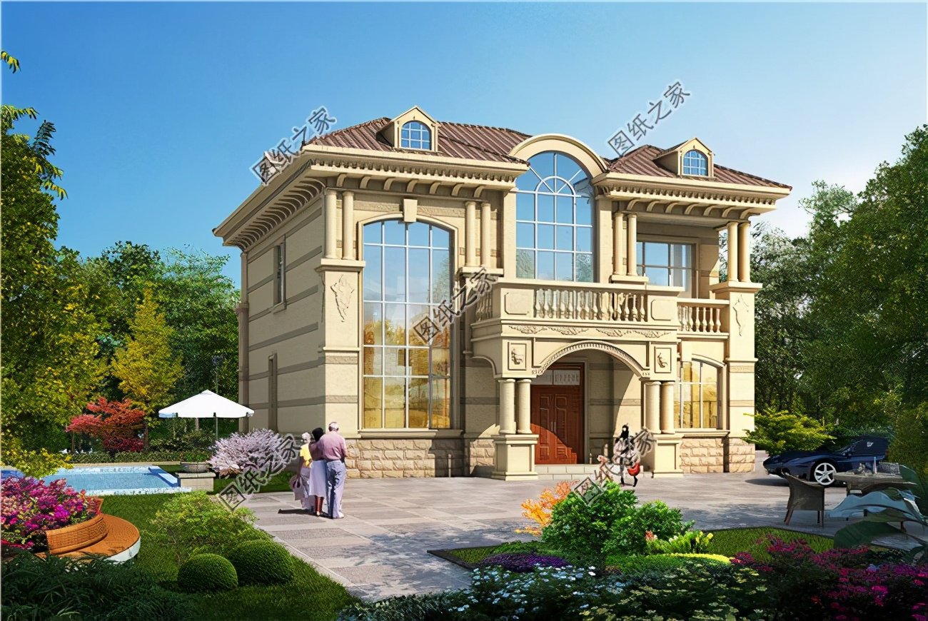 農(nóng)村二層斜坡屋頂設(shè)計別墅，普通人也可以擁有別墅夢