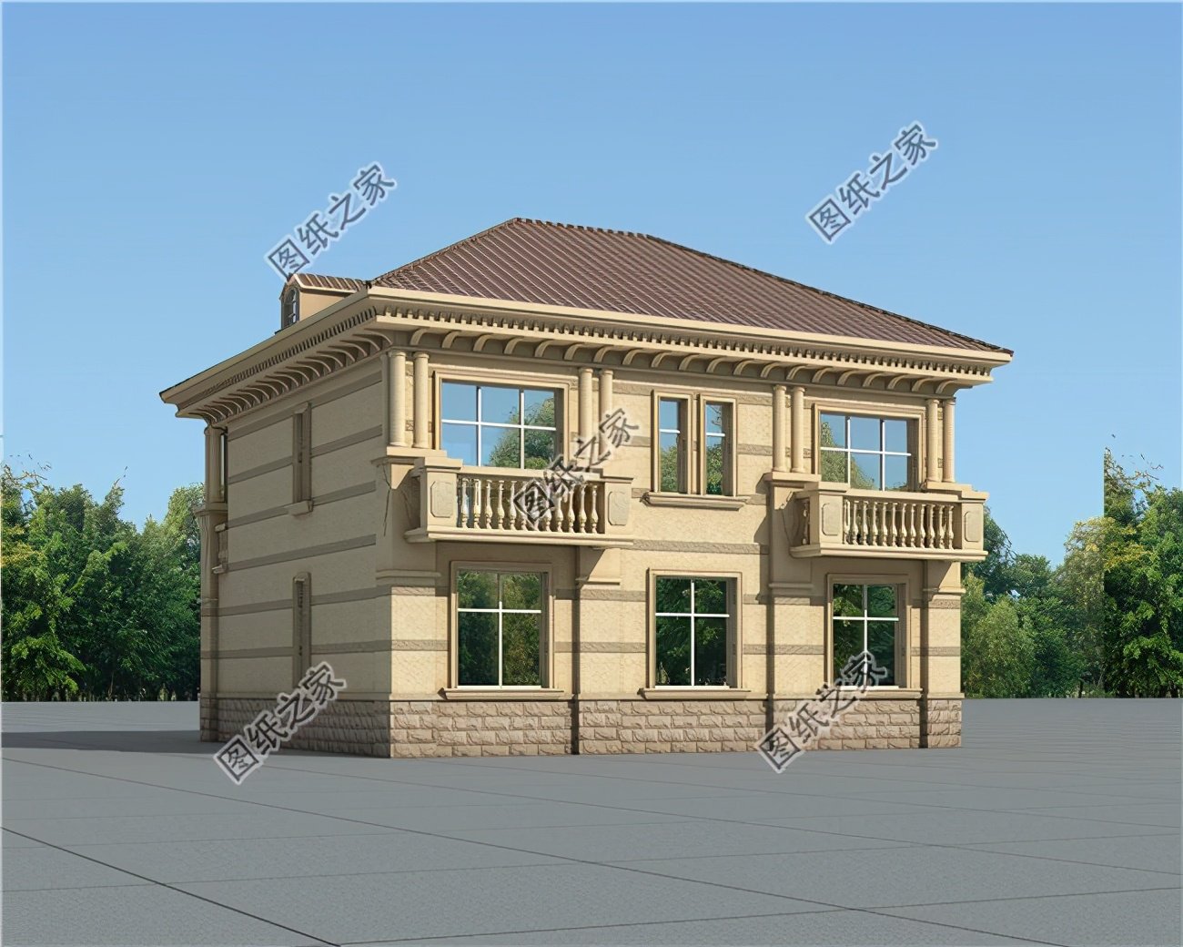 農(nóng)村二層斜坡屋頂設(shè)計別墅，普通人也可以擁有別墅夢