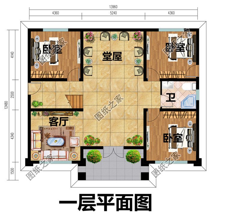 簡歐農村三層住宅設計圖