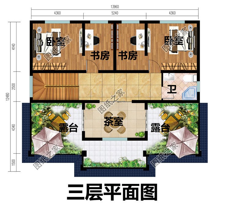 簡歐農村三層住宅設計圖