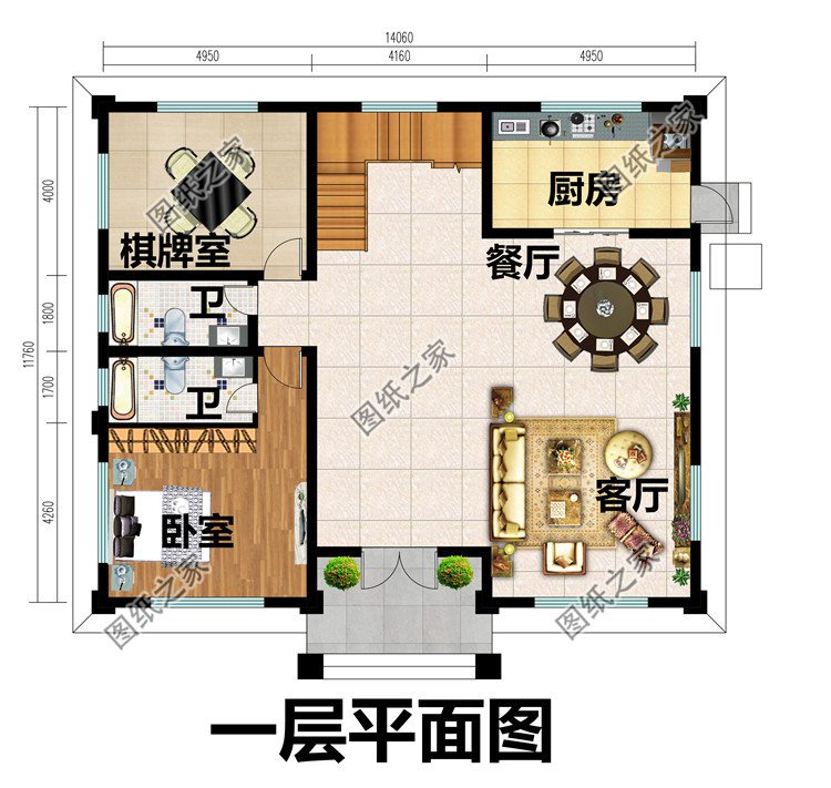 好看的三層樓別墅圖