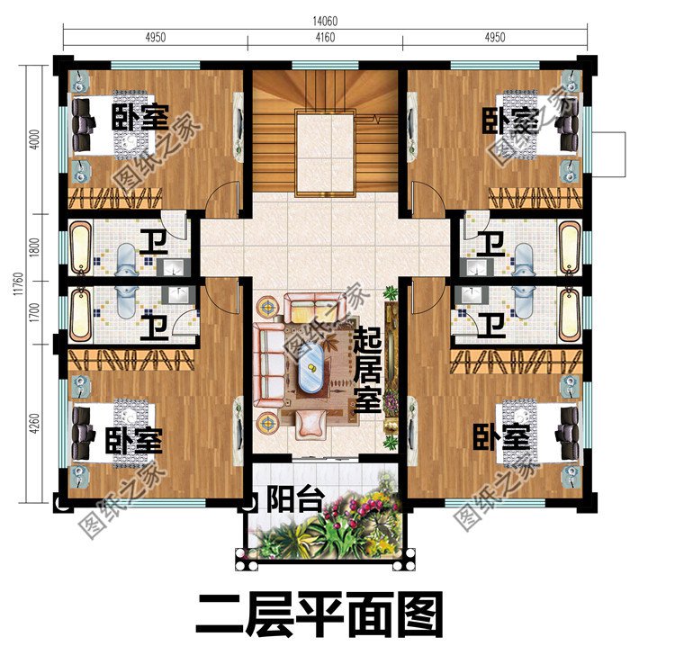 好看的三層樓別墅圖