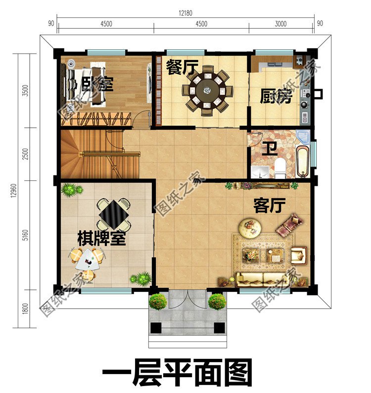 140平方米新農(nóng)村三層房屋