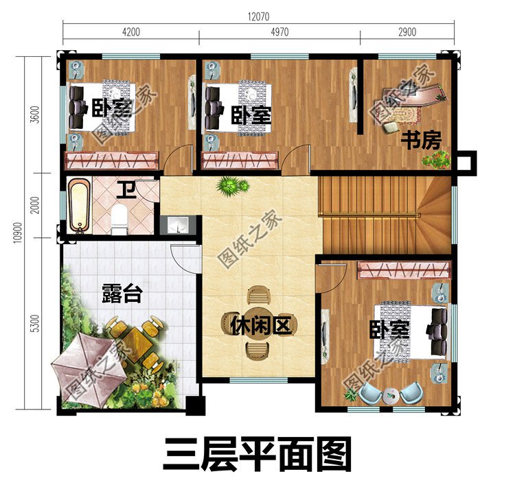 三層簡歐新農(nóng)村別墅