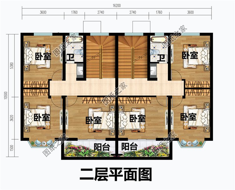 倆兄弟蓋房子的雙拼設(shè)計圖