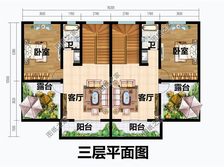 倆兄弟蓋房子的雙拼設(shè)計圖