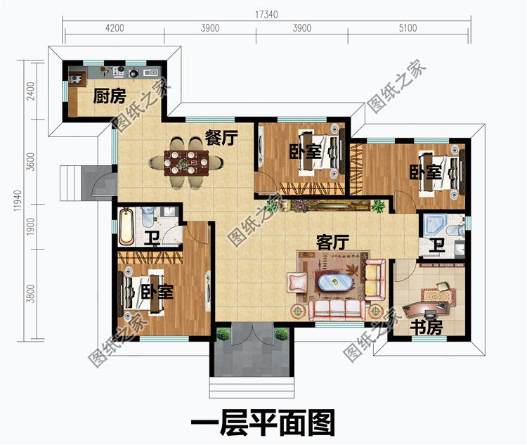 鄉(xiāng)下建房一層平房設計圖