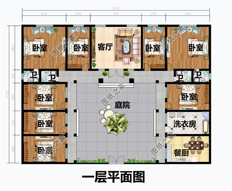 農(nóng)村三合院設(shè)計(jì)圖及效果圖