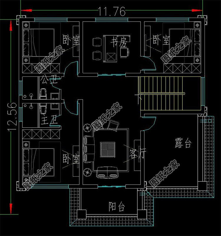 農(nóng)村正三間房設(shè)計(jì)圖，造型別致，新穎前衛(wèi)
