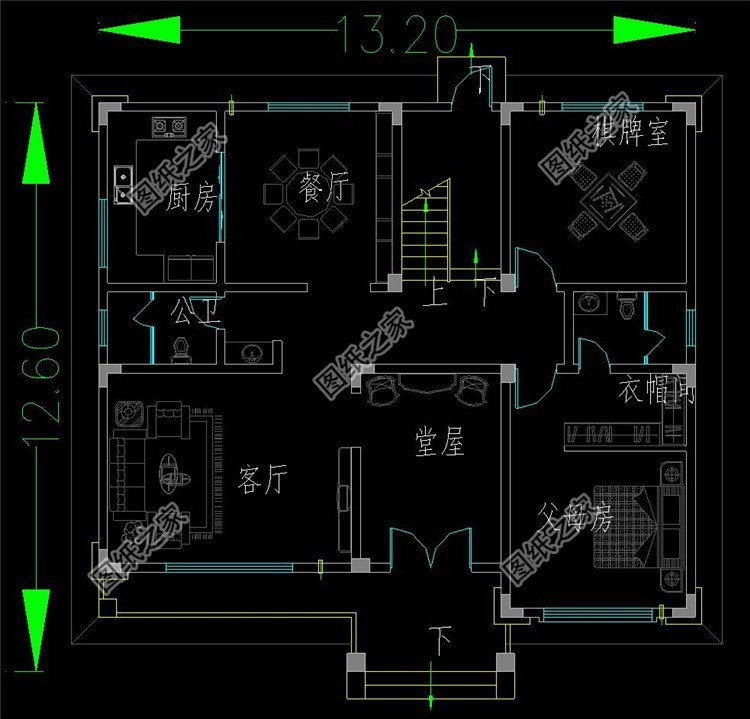 有傳統(tǒng)堂屋戶型的自建房，布局真心的贊！