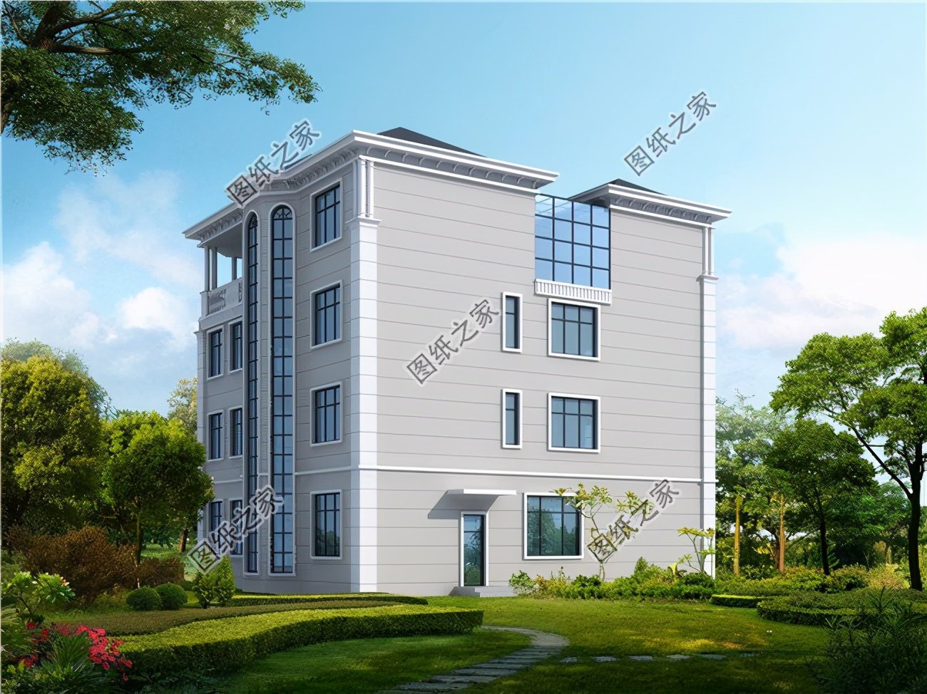 農(nóng)村四層自建房設(shè)計(jì)，寬敞大氣一墅獨(dú)享