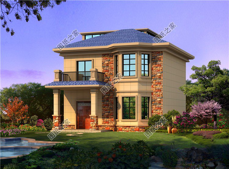 9米開間自建房設(shè)計圖，外觀美觀大方，造價絕對經(jīng)濟實惠