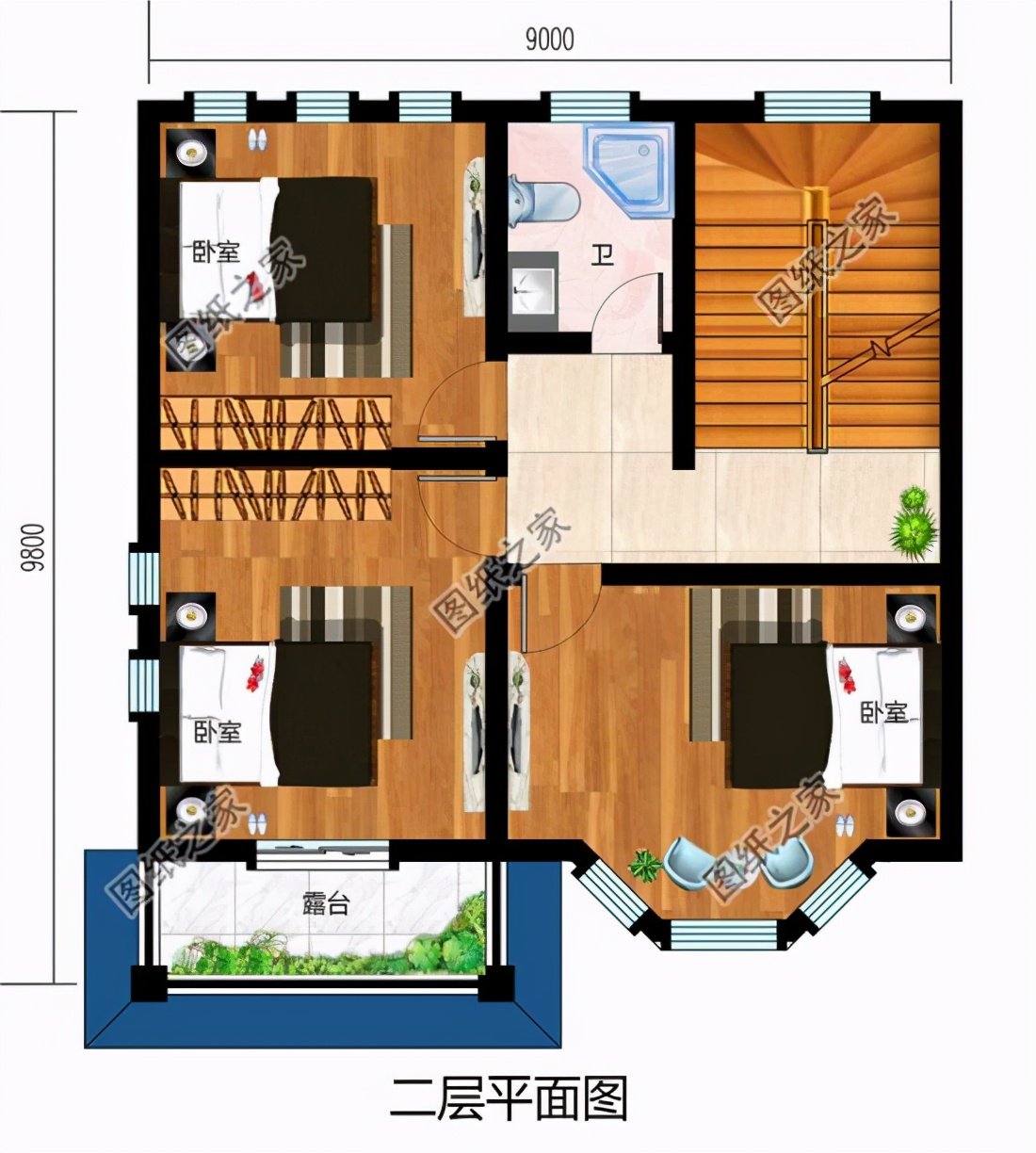 9米開間自建房設(shè)計圖，外觀美觀大方，造價絕對經(jīng)濟實惠