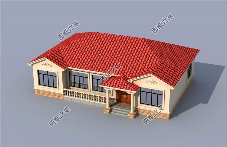 農村蓋房還是一層好，這三款一層平房設計圖省錢又好看