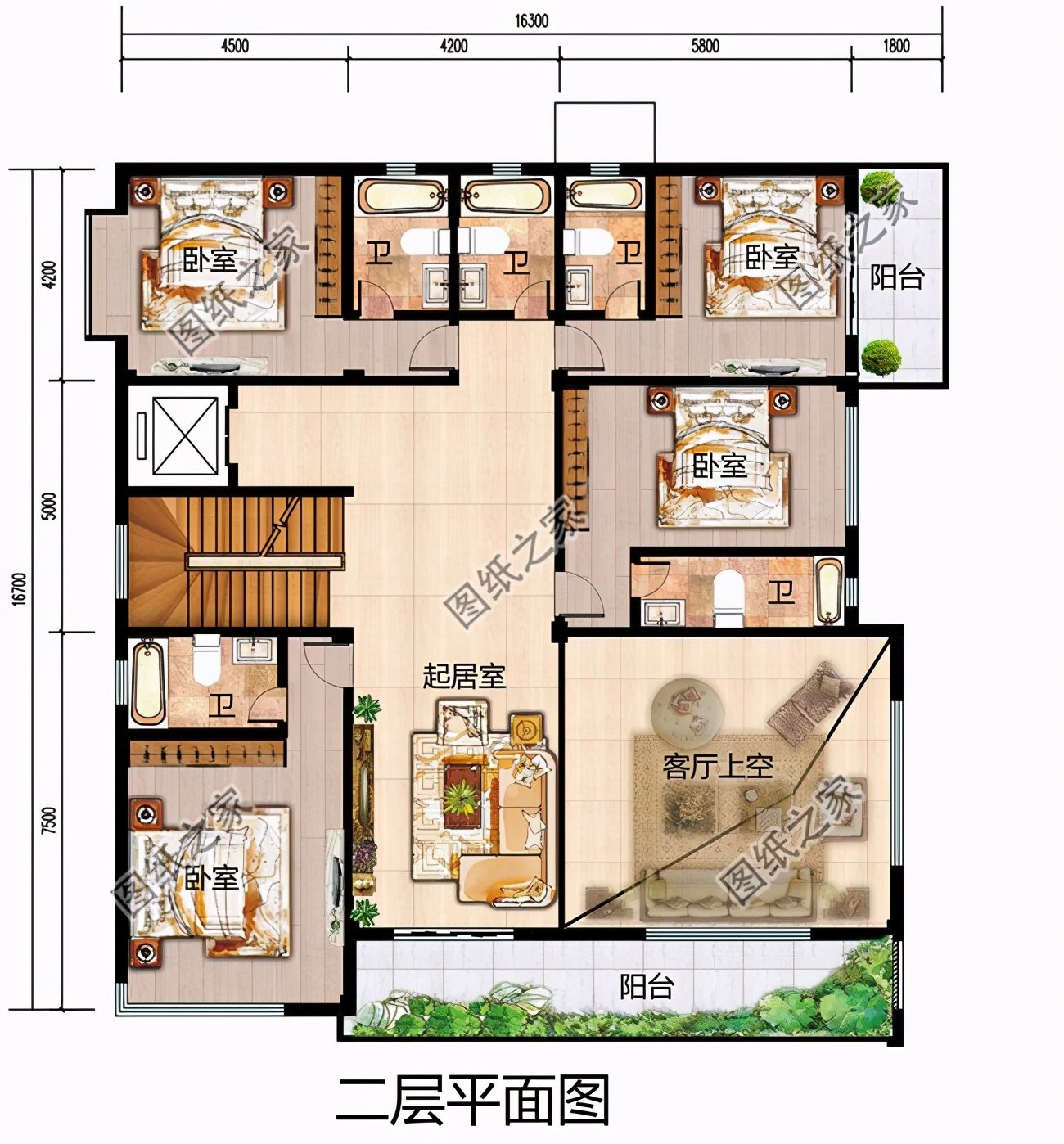 三層現(xiàn)代風(fēng)格別墅，大眾喜愛型，清新靚麗