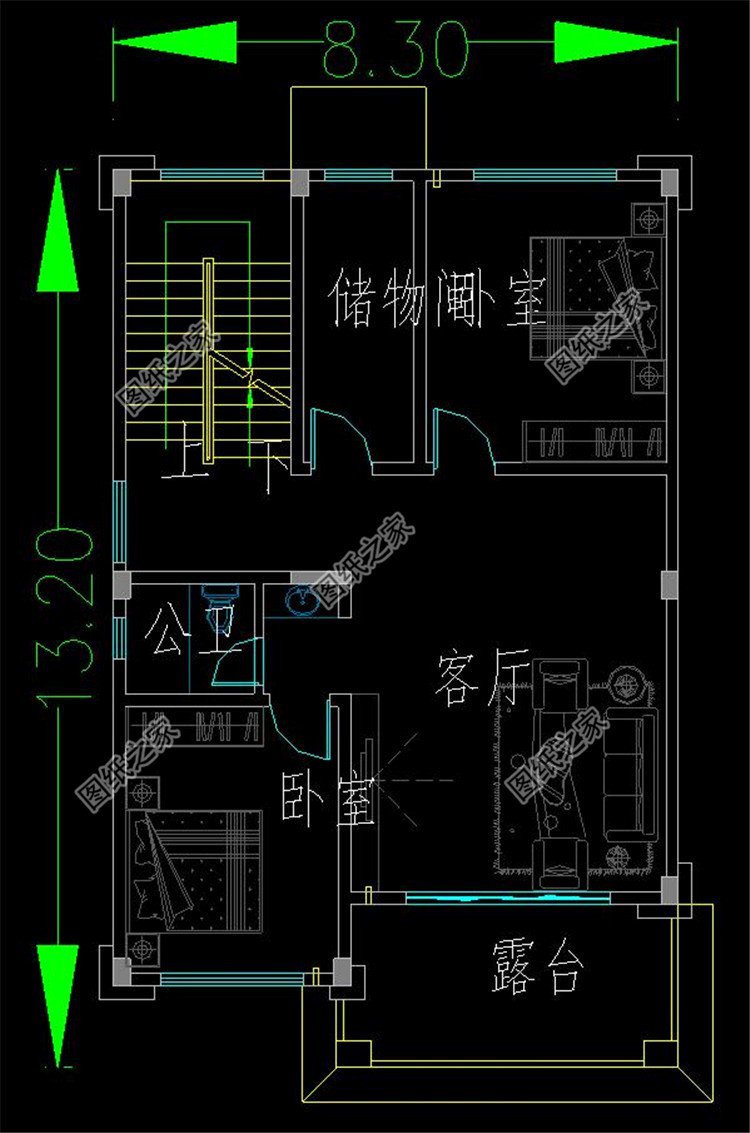 農(nóng)村自建房三層平面圖，高端氣派，成為村里地標(biāo)性建筑