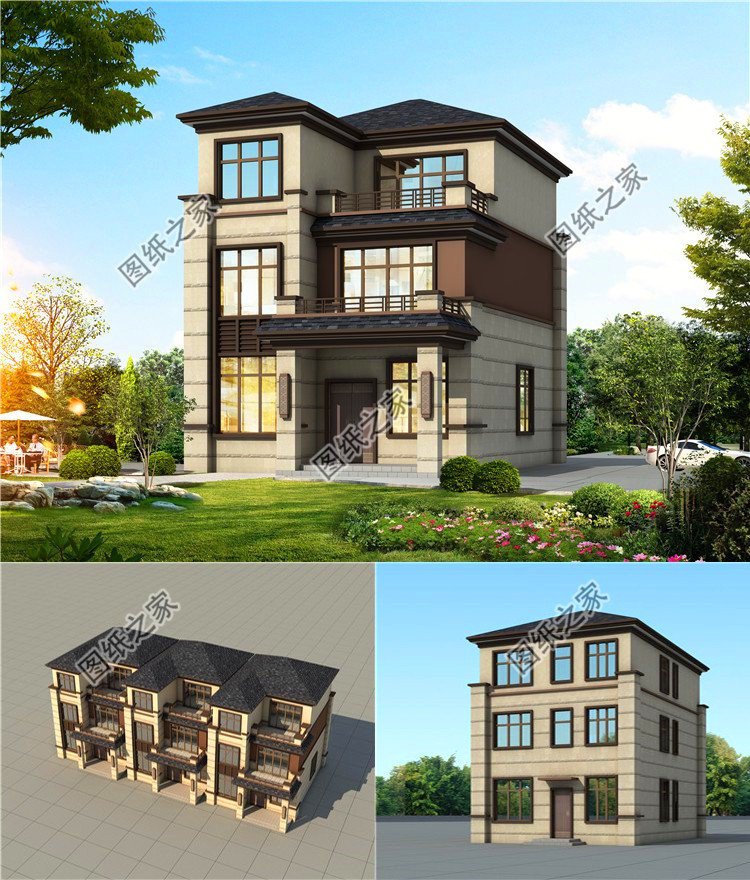 農(nóng)村自建房三層平面圖，高端氣派，成為村里地標(biāo)性建筑