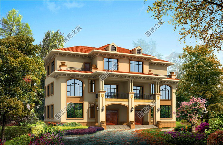 農(nóng)村雙拼樓房設計圖，兄弟合建省錢又好看，日子自然越過越紅火